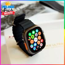 Relógio Inteligente Presente Amigo Surpresa Smartwatch Digital Ultra 9 Preto Led Esportivo