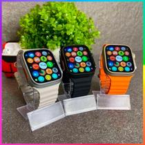 Relógio inteligente Preto Lançamento Watch 9 Ultra 2 Chat GPT integrado + 7 Pulseiras e película protetora externa GPS M