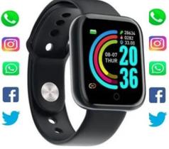 Relógio Inteligente Preto: Novo - WhatsApp e Facebook - Envio Rápido - Smart Watch D20 Y68 Fitpro