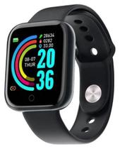 Relógio Inteligente Preto Y68 D20 Troca Foto Smartwatch