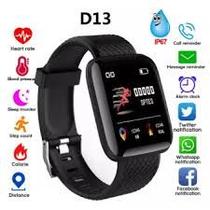 Relógio Inteligente Pulseira D13 SmartWatch Monitor Cardíaco Pressão Arterial Cor: Preto F Relógio Inteligente Pulseira D13 SmartWatch Monitor Cardíaco Pressão Arterial Cor: Preto F