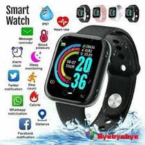 Relógio Inteligente Pulseira wD20 smartWatch Monitor Cardíaco Pressão Arterial Cor: Preto