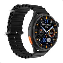Relogio Inteligente Redondo HW3 Ultra Max Preto Masculino Chamada Nfc Whatsapp Cor Da Caixa Cinza