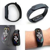 Relógio Inteligente Smart Band WM7 Smart watch Alta Resolução Digital Fitness - Preto