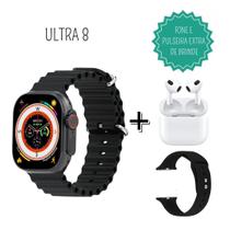 Relógio Inteligente Smart Digital watch Ultra 8 Com 2 Pulseiras e Fone sem fio bluetooth tws