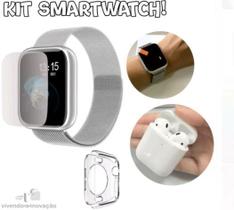 Relogio Inteligente Smart Watch P70 Prova D agua Com duas Pulseiras mais fone i12 mais pelicula instalada