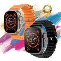 Relógio Inteligente Smart watch S18 Ultra Pro Laranja Troca Foto de Fundo
