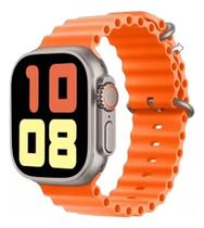 Relógio Inteligente Smart watch S18 Ultra Pro Laranja Troca Foto de Fundo