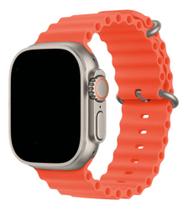 Relógio Inteligente Smart watch S58 Ultra Pro Laranja Troca Foto de Fundo