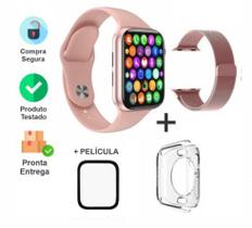 Relógio Inteligente Smart Watch W34S Case de Silicone Pelicula e Duas Pulseiras
