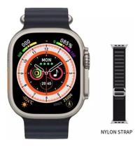 Relógio Inteligente Smart watch WK8 Ultra Preto Troca Foto de Fundo Pulseira Extra
