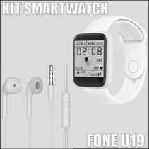 Relogio Inteligente Smart Watch Y68 Com fone de ouvido com fio Preto