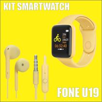 Relogio Inteligente Smart Watch Y68 Com fone de ouvido com fio Preto