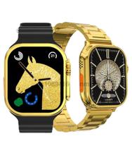 Relógio Inteligente Smartwatch 49mm Ultra Gold Dourado 2 Pulseiras