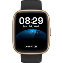 Relogio Inteligente Smartwatch Alexa Dourado Preto Quadrado Xwatch Original 1 ano de garantia Xswuqpi004a Pxpx