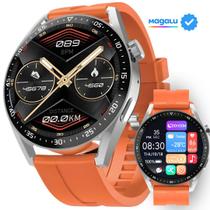 Relógio inteligente Smartwatch Amax 3 Pro 2024 lançamento iPsled NFC GPS Alta definição Elegância + 2 Pulseiras - WEARFIT DELUXE