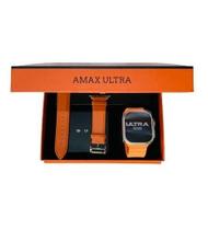 Relógio Inteligente Smartwatch Amax Ultra Laranja C/ Duas Pulseiras Envio Já