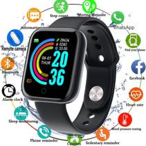 Relogio Inteligente Smartwatch Bluetooth Preto masculino e feminino - Y68S