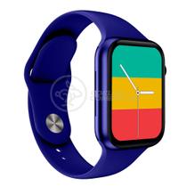 Relógio Inteligente SmartWatch HW22 Azul Troca Pulseira Android iOS Ligações Monitor Cardíaco