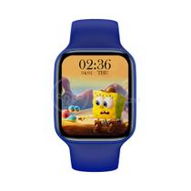 Relógio Inteligente SmartWatch HW22 Azul Troca Pulseira Android iOS Ligações Monitor Cardíaco