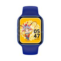 Relógio Inteligente SmartWatch HW22 Azul Troca Pulseira Android iOS Ligações Monitor Cardíaco