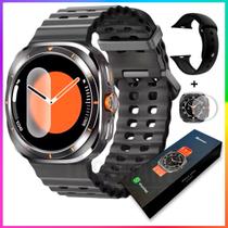 Relogio Inteligente Smartwatch Ma27 Preto Ultra Quadrado a Prova d'gua, Faz Chamadas e Recebe, Troca Foto de Fundo Origi