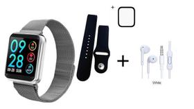 Relogio Inteligente Smartwatch P70 prata mais fone de ouvido U19 mais 2 pulseiras e Pelicula 3D