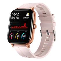 Relógio Inteligente Smartwatch P8 Watch Android iOS Rosa com Dourado
