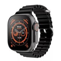 Relógio inteligente smartwatch Preto Ultra 8 Ultron troca pulseira ligações monitor cardíaco android e IOS