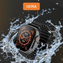 Relógio inteligente smartwatch Preto Ultra 8 Ultron troca pulseira ligações monitor cardíaco android e IOS - Smart Watch