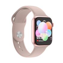 Relógio Inteligente Smartwatch rosa G500 Bluetooth Android iOS Esportes Academia
