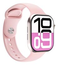 Relógio inteligente Smartwatch Rosa W10 X Lançamento com 2 pulseiras Esportivo para Android e iOs Masculino e Feminino Relógio inteligente Smartwatch Rosa W10 X Lançamento com 2 pulseiras Esportivo para Android e iOs Masculino e Feminino