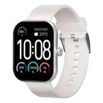 Relógio inteligente Smartwatch_S6 2.01 HD com tela Bluetooth IP68, chamadas, smartwatch para mulheres e homens, cor prata