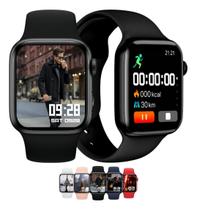 Relógio inteligente smartwatch S8 troca pulseira ligações android e IOS