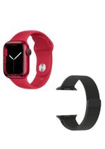 Relógio Inteligente Smartwatch S9 Vermelho + Pulseira Preta