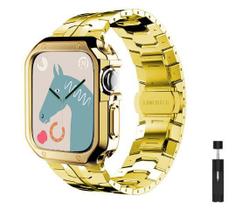 Relógio Inteligente Smartwatch Ultra Mini Dourado 2 Pulseira 41 mm