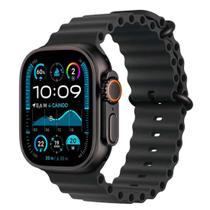 Relógio Inteligente Smartwatch Ultra Series 49mm + Pulseira Ondulada Oceano Preta