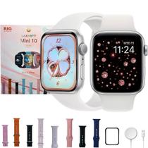 Relógio Inteligente Smartwatch W10 Mini 41mm Amoled Bluetooth C/ 8 Pulseiras - 01Smart