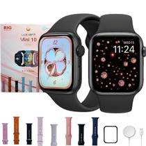 Relógio Inteligente Smartwatch W10 Mini 41mm Amoled Bluetooth C/ 8 Pulseiras