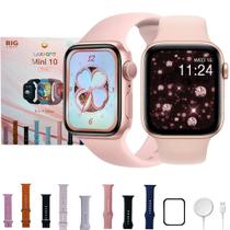 Relógio Inteligente Smartwatch W10 Mini 41mm Amoled Bluetooth C/ 8 Pulseiras