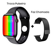 Relógio Inteligente Smartwatch W26 Android iOS + Pulseira Metal Extra