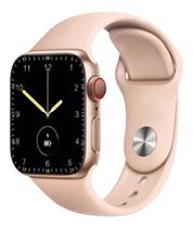 Relógio inteligente smartwatch W57 Note 7 Rosa troca pulseira ligações monitor cardíaco android e IOS