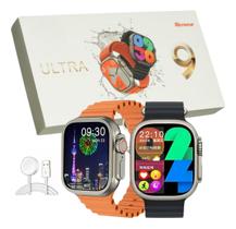 Relógio Inteligente Smartwatch W69 Laranja Ultra 9 Pro Gps Bússola