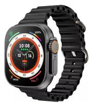 Relógio inteligente smartwatch WK8 Ultra Preto troca pulseira ligações monitor cardíaco android e IOS