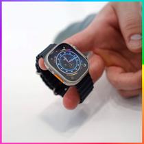 Relógio Inteligente T800 Ultra Preto Chamadas Botão scroll Tela HD Bateria longa duração Envio Ja