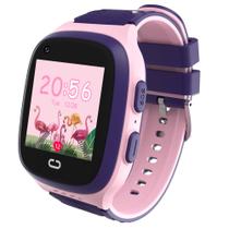 Relógio inteligente Tixpc 4G para crianças com rastreador GPS SOS Calling Pink