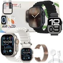Relogio Inteligente U4 Plus Chatgpt Gps 1Gb Ultra Watch Serie 10 Kit C/Case Pelicula e Pulseira