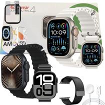 Relogio Inteligente U4 Plus Serie 10 Tela Amoled Gps Nfc Assistente de Voz Siri Unissex Smart Watch