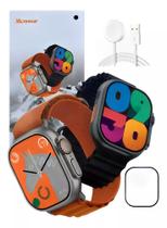 Relógio Inteligente U9 Ultra Plus Smartwatch Original Microwear Serie 9 com pelicula protetora Preto