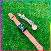 Relógio inteligente W29 Max Pro Rosa 9ª geração NFC GPS tela infinita 2.2'' Smartwatch masculino e feminino + 2 Pulseira